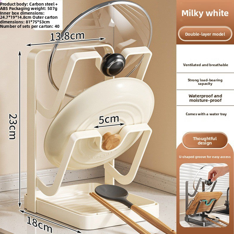 Multifunctional Kitchen Pot Lid Organizer Rack