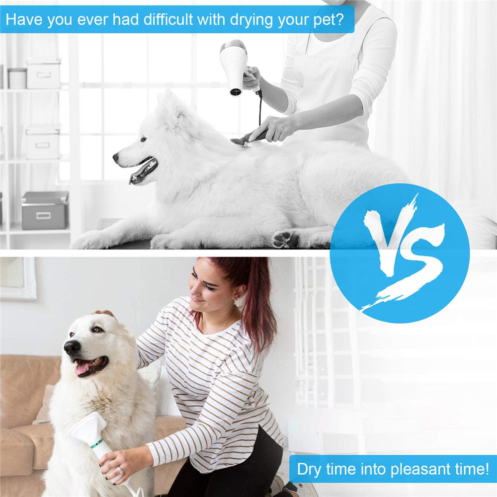 2-in-1 Dog Hair Dryer Brush