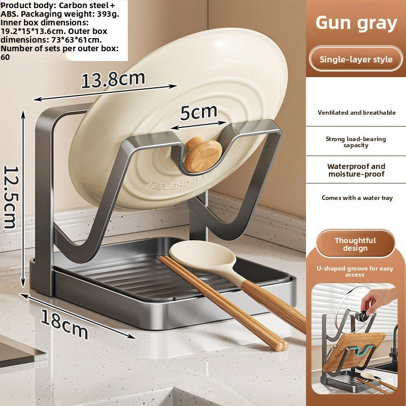 Multifunctional Kitchen Pot Lid Organizer Rack