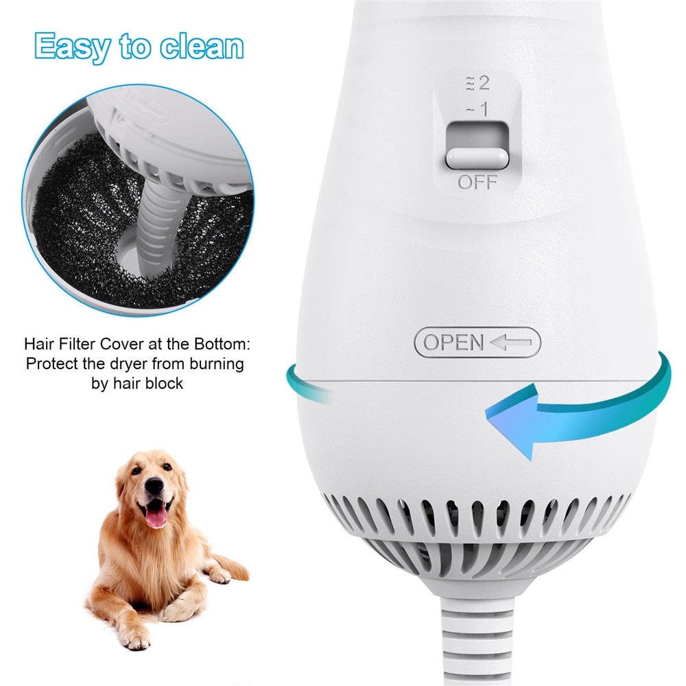 2-in-1 Dog Hair Dryer Brush