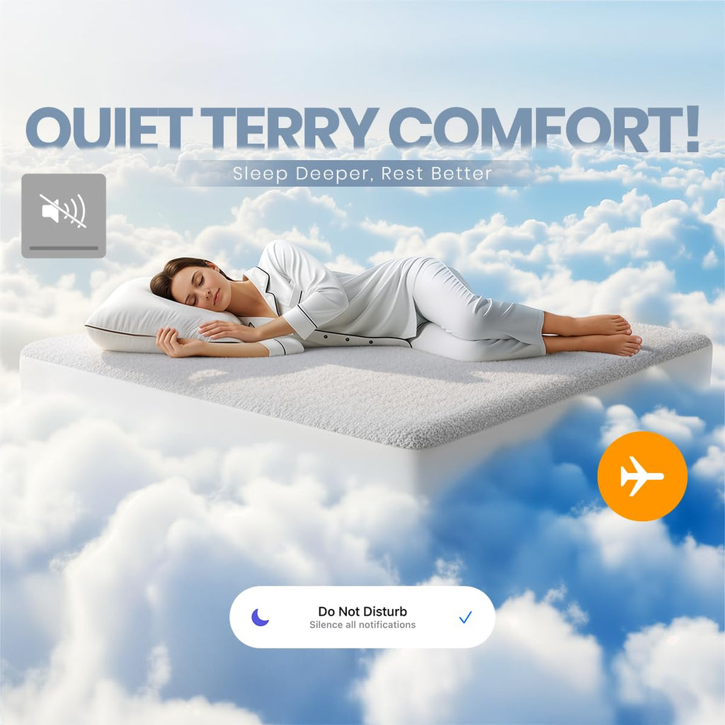 Waterproof Twin Size Mattress Protector fits Upto 15" Deep Pocket