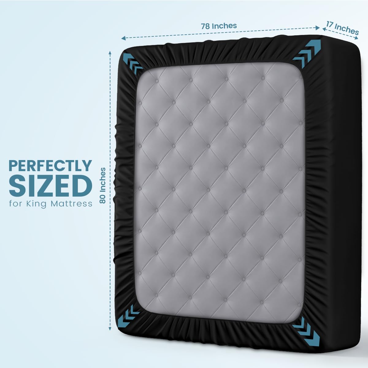 Waterproof Twin Size Mattress Protector fits Upto 15" Deep Pocket