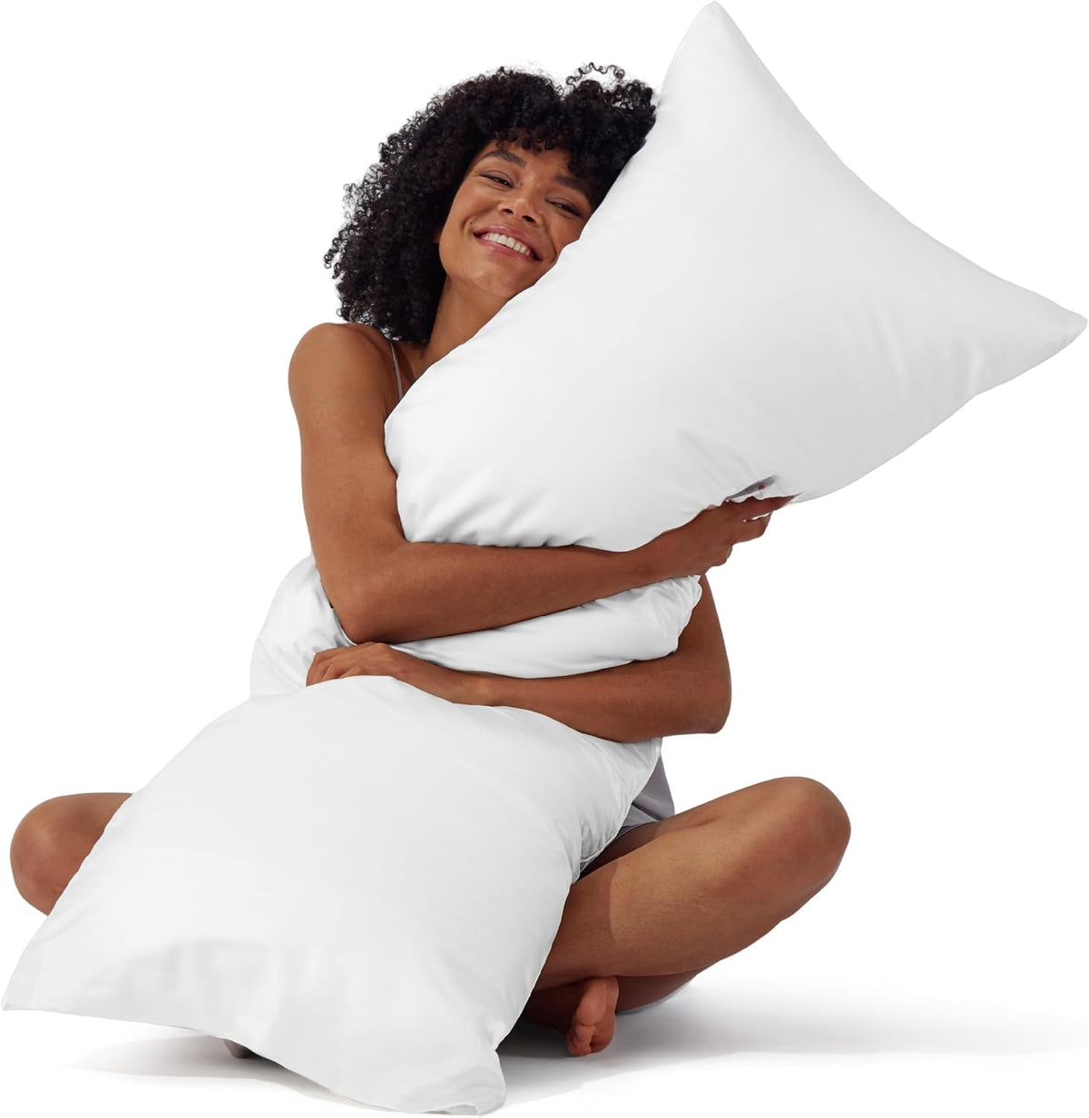 Bedsure Satin Pillowcase Standard Set of 2, Similar to Silk Pillowcase Grey