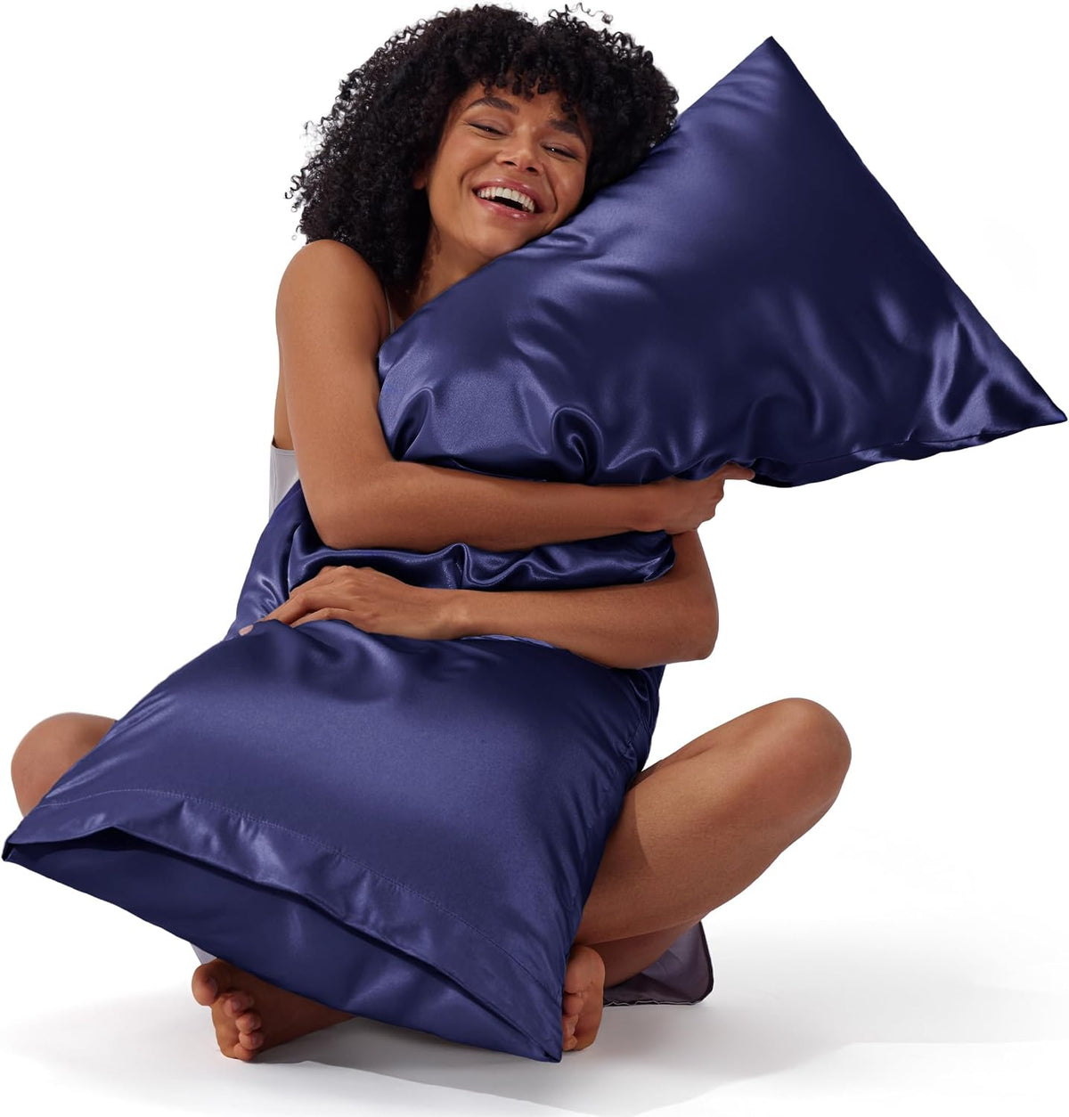 Bedsure Satin Pillowcase Standard Set of 2, Similar to Silk Pillowcase Grey