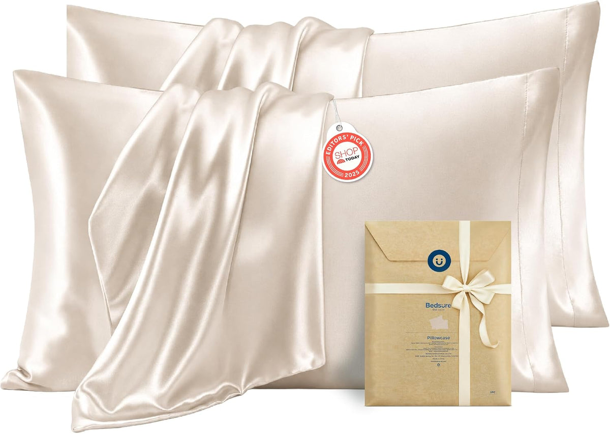 close-up of the satin fabric showing smooth sheen and weave
