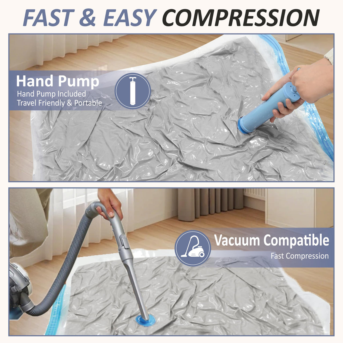 Vacuum Storage Bags with Hand Pump, Vacuum Seal Space Saver Bags,20 Combo