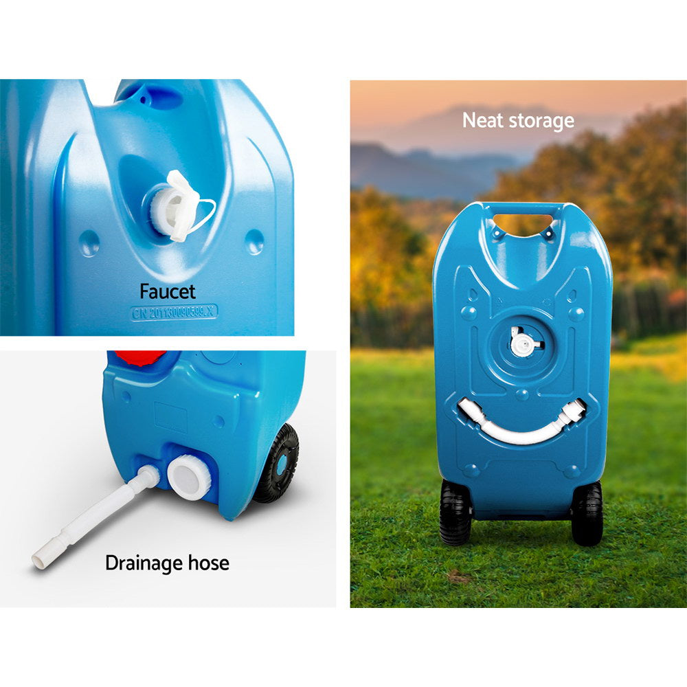 NNEDSZ 40L Portable Wheel Water Tanks Tank Camping Hiking Caravan Storage