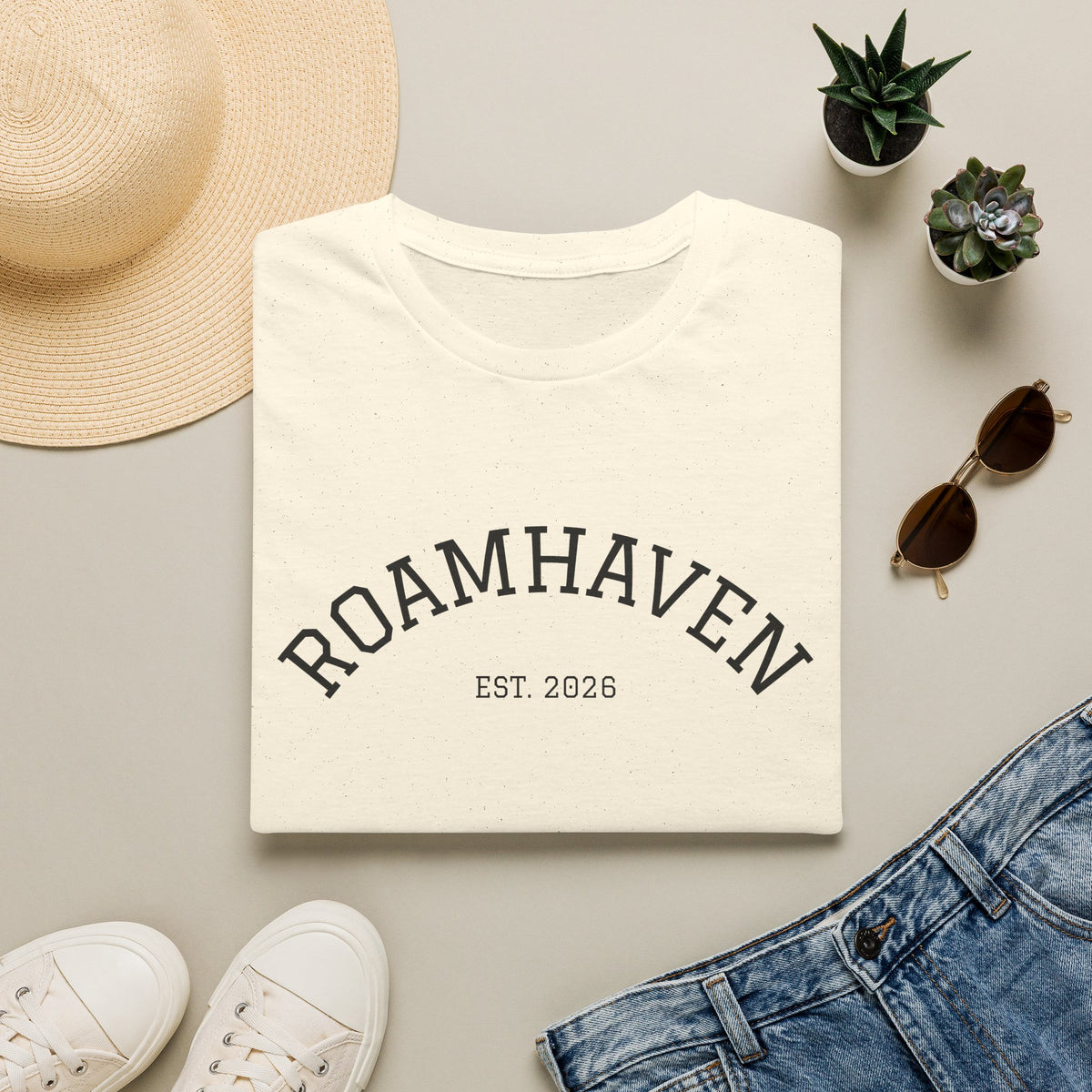 Roamhaven Est. 2026 T-Shirt – Minimalist Travel Tee