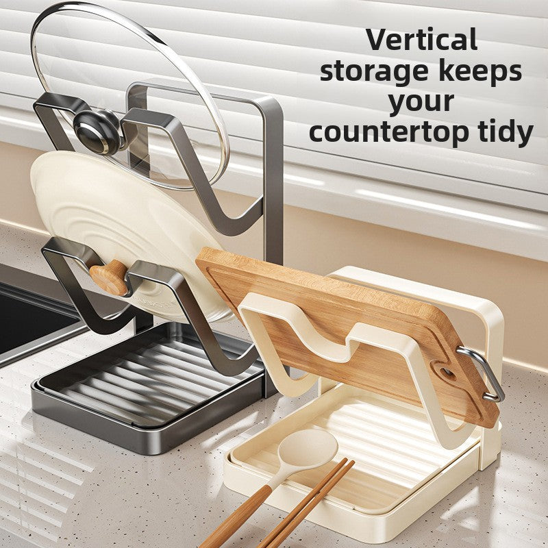 Multifunctional Kitchen Pot Lid Organizer Rack